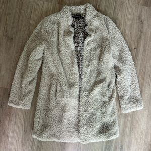 Kenneth Cole Faux-Fur Teddy Coat S
